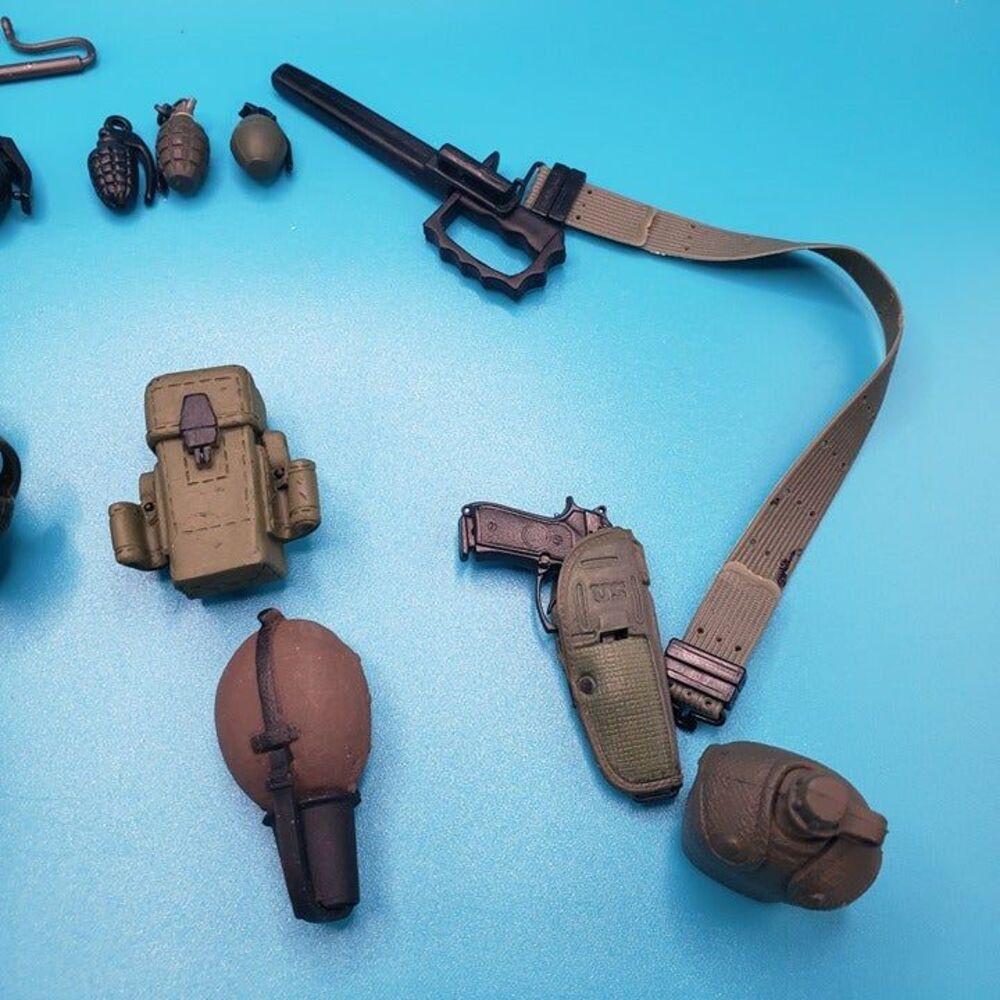 Lot of GI Joe Doll Accessories Toys Weapons Battle Gear Grenades Pistols War - Picture 4 of 12